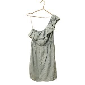 Old Navy denim chambray one shoulder dress size small